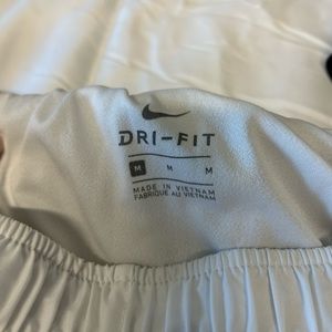 Medium White Nike Dri Fit Athletic Shorts